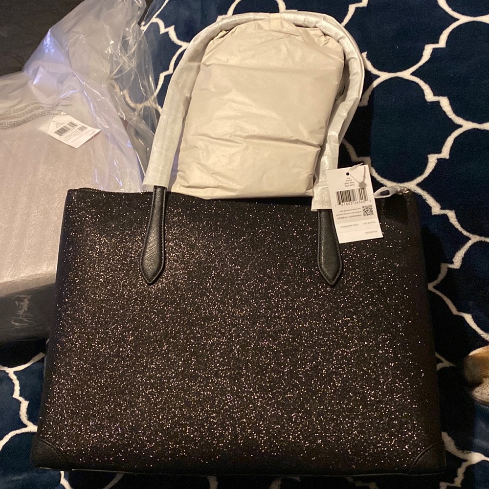 NWT sparkly black Kate Spade purse